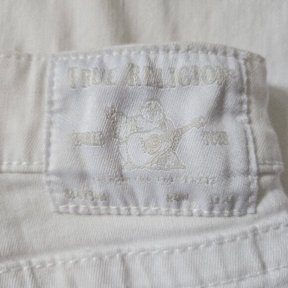 True Religion sz 38 Jennie Curvy mid rise skinny white jeans - Picture 3 of 7